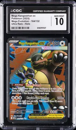2025 POKEMON MEGA EVOLUTION ULTRA RARE HOLO #164 MEGA KANGASKHAN EX CGC 10 - Image 1