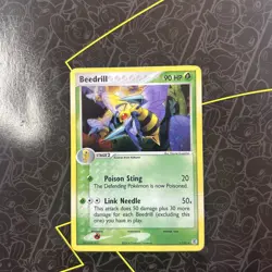 Pokemon TCG Beedrill Holo 1/112 Fire Red Leaf Green 2004- DMG #1 - Image 1