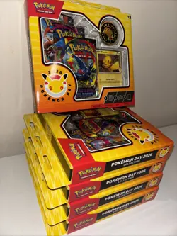 Pokemon TCG Pokemon Day 2026 Collection Box Pikachu Boosters Sealed (Lot of 5) - Image 2