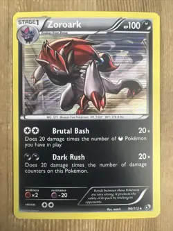Pokemon TCG Zoroark Legendary Treasures 90/113 Holo Holo Rare NM - Image 1