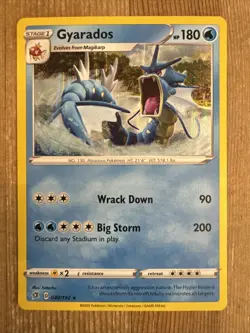 Pokemon TCG Gyarados Rebel Clash 040/192 Holo Holo Rare NM - Image 1