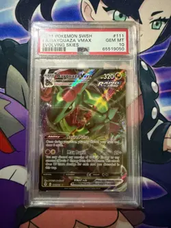 2021 Pokemon Evolving Skies RAYQUAZA VMAX 111/184 PSA 10 GEM MINT - Image 1