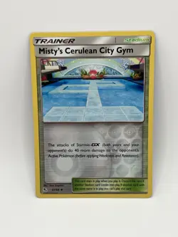 Pokemon Misty's Cerulean Cerulean City Gym Sun & Moon 61/68 Reverse Holo - Image 1