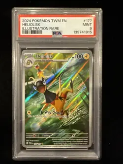 2024 Pokemon Heliolisk PSA 9 #177 Illustration Rare Twilight Masquerade - Image 1