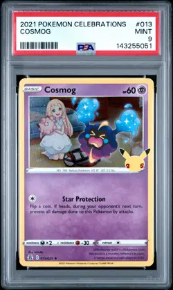 2021 POKEMON CELEBRATIONS #013 COSMOG PSA 9 - Image 1