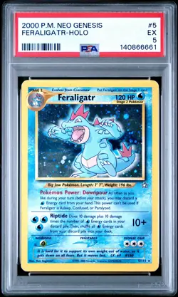 2000 POKEMON NEO GENESIS #5 FERALIGATR-HOLO PSA 5 - Image 1