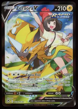 Zeraora V Full Art Pokemon TCG SWSH12: Silver Tempest Trainer Gallery #TG16/TG30 - Image 1