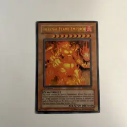 Yugioh Infernal Flame Emperor SD3-EN001 Ultra Rare 1st Ed NM - Image 1