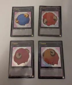 Yugioh Sheep Tokens Blue, Red, Pink, and Yellow (orange) LC04-EN004 to EN007 - Image 1