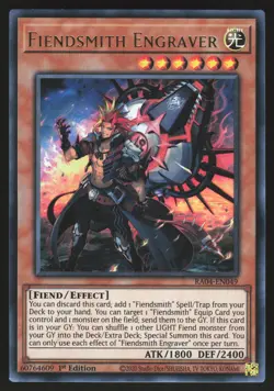 Fiendsmith Engraver - RA04-EN049 - Ultra Rare - 1st Edition Yugioh - Image 1