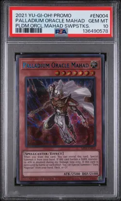 2021 YU-GI-OH! PROMO #EN004 PALLADIUM ORACLE MAHAD PSA 10 - Image 1