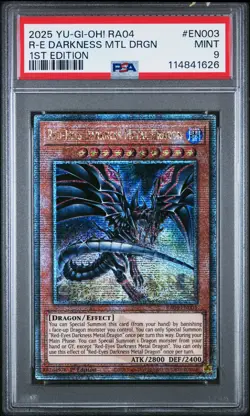 2025 YU-GI-OH! RA04-1ST EDITION #EN003 RED-EYES DARKNESS METAL DRAGON PSA 9 - Image 1