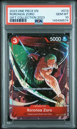 2023 ONE PIECE GIFT COLLECTION 2023 #013 RORONOA ZORO PSA 10 - Image 1