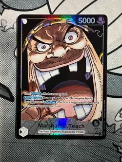 One Piece TCG Marshall.D.Teach OP09-081 Leader Alt Art Near Mint English In Hand - Image 1