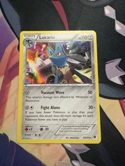 Pokemon TCG Lucario Fates Collide 63/124 Holo Rare LP Card - Image 1