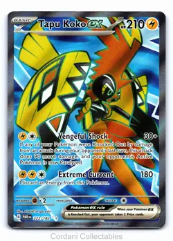 Tapu Koko EX 222/182 - Paradox Rift - Pokemon Card - Near Mint - Image 1
