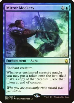 MIRROR MOCKERY (Foil) - MTG Dragons of Tarkir Foil Rare Enchantment Aura - Image 1