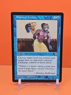 🔵🔵🔵 1996 MAGIC THE GATHERING POLITICAL TRICKERY MIRAGE UNPLAYED 🔵🔵🔵 - Image 1