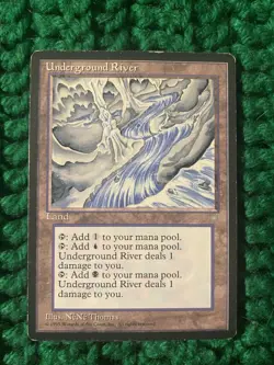 MTG Magic the Gathering Underground River Ice Age Pain Land - Image 1