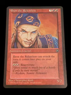 1995 MTG - Homelands - ERON THE RELENTLESS - Artist Proof Christopher Rush AP NM - Image 2