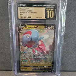 Pokemon Dracovish V Brilliant Stars 114/172 CGC 10 Holo 2022 pristine 10 - Image 1