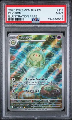 PSA 9 2025 POKEMON BLK EN-BLACK BOLT | ILLUSTRATION RARE DUOSION 119 - Image 1