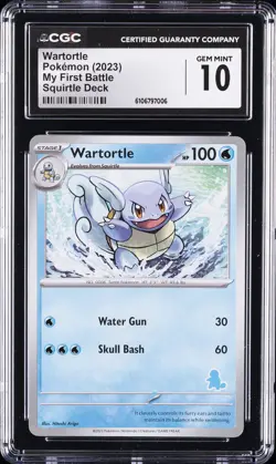 2023 POKEMON MY FIRST BATTLE SQUIRTLE DECK WARTORTLE CGC 10 GEM MINT - Image 1