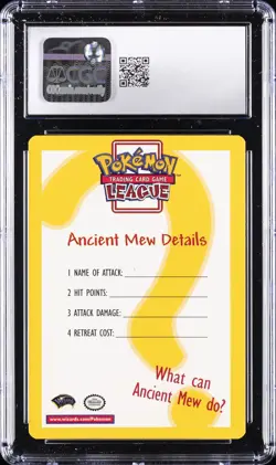 2000 POKEMON MOVIE 2000 INSERT CARD ANCIENT MEW CGC 10 GEM MINT - Image 2