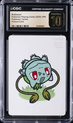 2025 POKEMON PLAYING CARDS JAPANESE BULBASAUR CGC 10 PRISTINE - Image 1