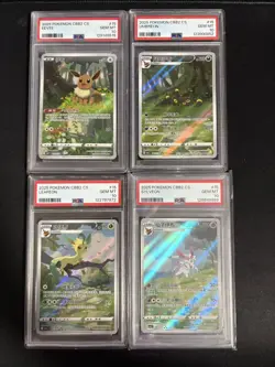 2025 Pokemon TCG Chinese Exclusive Gem Pack Vol. 2 CBB2C Eevee (4)Pcs Set PSA 10 - Image 1