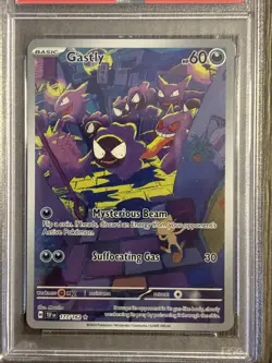 2024 POKEMON TEF EN-TEMPORAL FORCES ILLUSTRATION RARE #177 GASTLY PSA 9 MINT - Image 2