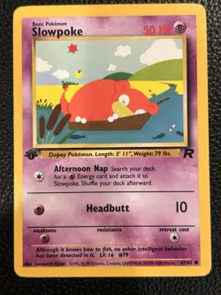 Pokemon TCG Slowpoke Team Rocket 67/82 Common Card WOTC 2000 LP - Image 1