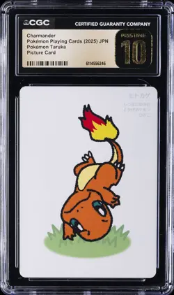 2025 POKEMON PLAYING CARDS JAPANESE CHARMANDER CGC 10 PRISTINE - Image 1