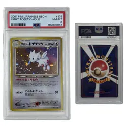 2001 Pokemon Japanese Neo 4 #176 Light Togetic-Holo PSA 8 NM-MT - Image 1