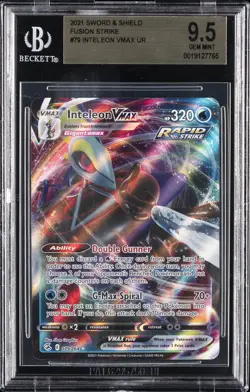 2021 POKEMON SWORD & SHIELD FUSION STRIKE #79 INTELEON VMAX UR BGS 9.5 - Image 1
