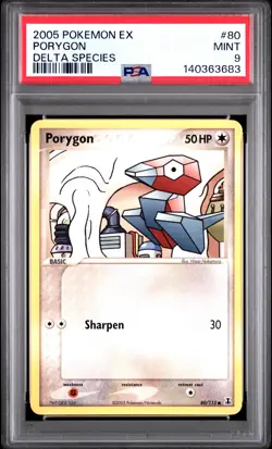 2005 POKEMON EX DELTA SPECIES #80 PORYGON PSA 9 - Image 1