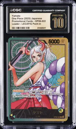 2025 ONE PIECE JAPANESE PROMO CARD LEADER LECAFIG PACK-IN YAMATO CGC 10 PRISTINE - Image 1