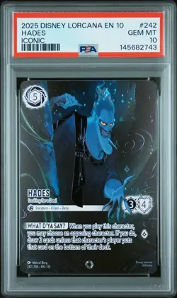 2025 DISNEY LORCANA EN 10-WHISPERS IN THE WELL HADES - LOOKING FOR A DEAL PSA 10 - Image 1