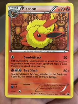 Pokemon Card TCG Flareon BW88 promo Old School 2013 Holo Foil Rare Black Star - Image 1