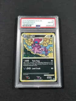 Pokemon Card Holo Drapion 4/102 PSA 8 NM-MT HG & SS Triumphant - Image 1