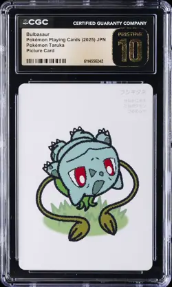2025 POKEMON PLAYING CARDS JAPANESE BULBASAUR CGC 10 PRISTINE - Image 1