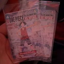Bandai Namco One Piece Card Game US Voyage Monkey D. Luffy Character Cards x2 - Image 1