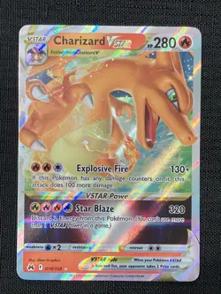 Charizard VSTAR 019/159 Crown Zenith Full Art Ultra Rare Holo Pokemon Card NM - Image 1