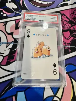 2000 POKEMON GOLD VERSION PLAYING CARDS 051 DUGTRIO 9 OF SPADES POP4 - Image 3