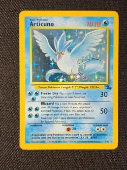 Pokemon Articuno Fossil Set 2/62 -Holo Rare - 1999 TCG Card WOTC English Wizards - Image 1