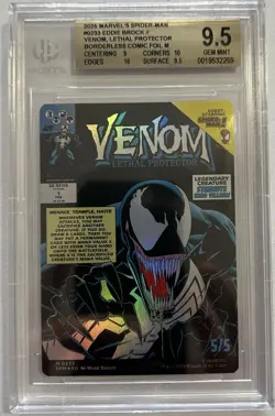 2025 Marvel Spider-Man Venom & Eddie Brock Borderless 0233 MtG BGS 9.5 Gem Mint - Image 1
