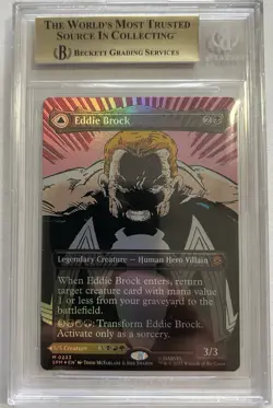 2025 Marvel Spider-Man Venom & Eddie Brock Borderless 0233 MtG BGS 9.5 Gem Mint - Image 2