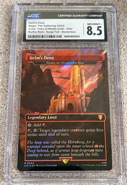 MTG Helm’s Deep Surge Foil LTC #404 Lord of the Rings Magic Graded CGC 8.5 LOTR - Image 1