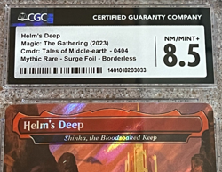 MTG Helm’s Deep Surge Foil LTC #404 Lord of the Rings Magic Graded CGC 8.5 LOTR - Image 3
