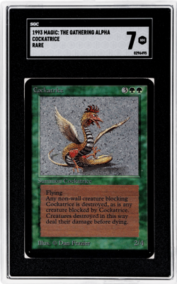 1993 Magic the Gathering Alpha Cockatrice #189 SGC 7 - Image 1